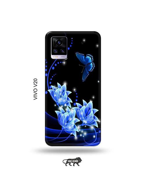 flowers back cover compatible with vivo v20 - 19031308 - Very Small Image - 1