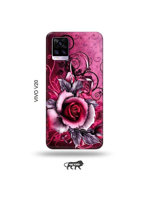 flowers back cover compatible with vivo v20 - 19031315 - Very Small Image - 1