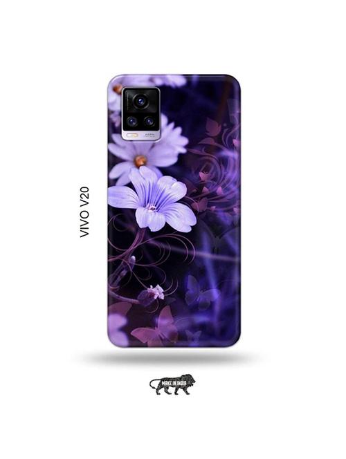flowers back cover compatible with vivo v20 - 19031316 - Very Small Image - 1
