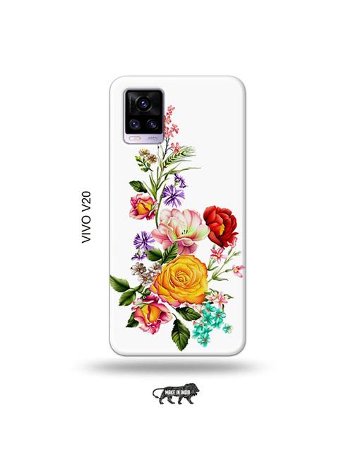 flowers back cover compatible with vivo v20 - 19031325 - Very Small Image - 1