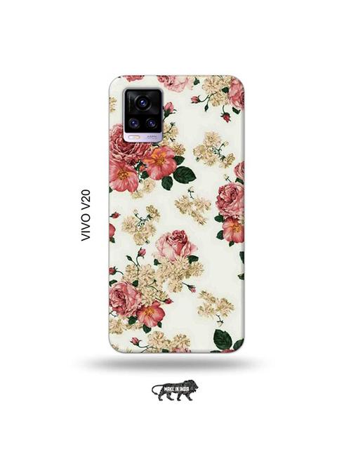 flowers back cover compatible with vivo v20 - 19031332 - Very Small Image - 1