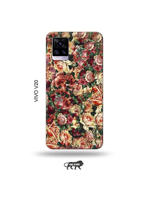 flowers back cover compatible with vivo v20 - 19031333 - Very Small Image - 1