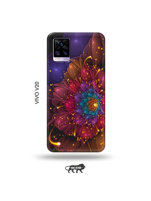 flowers back cover compatible with vivo v20 - 19031337 - Very Small Image - 1
