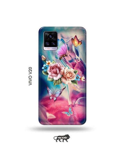 flowers back cover compatible with vivo v20 - 19031338 - Very Small Image - 1