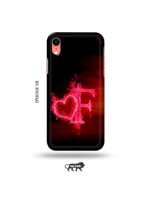 fire heart letter f back cover compatible with iphone xr - 19031426 - Very Small Image - 1
