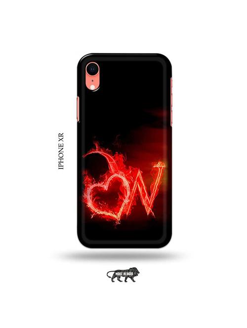 fire heart letter w back cover compatible with iphone xr - 19031443 - Very Small Image - 1