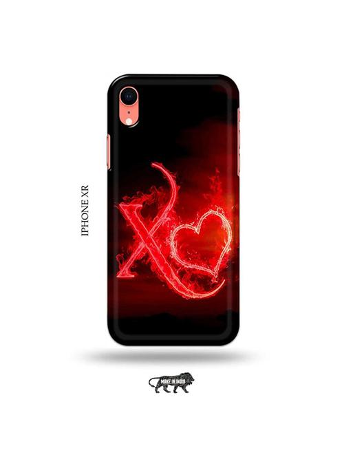 fire heart letter x back cover compatible with iphone xr - 19031444 - Very Small Image - 1