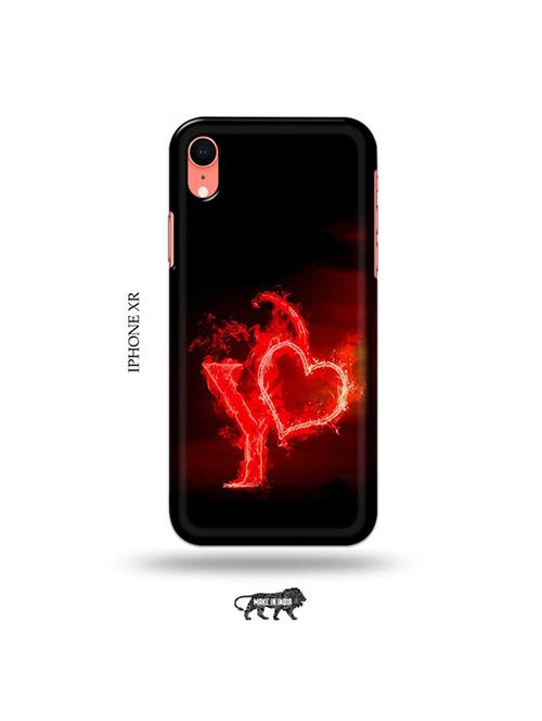 fire heart letter y back cover compatible with iphone xr - 19031445 - Very Small Image - 1