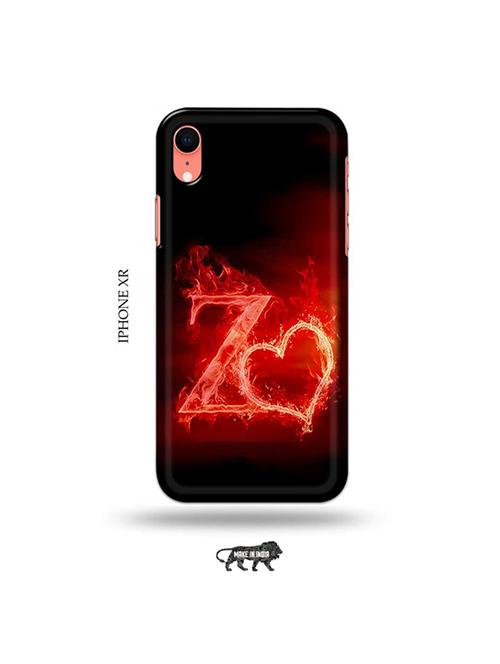 fire heart letter z back cover compatible with iphone xr - 19031446 - Very Small Image - 1