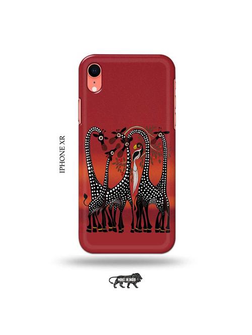 kalankari giraffe back cover compatible with iphone xr - 19031565 - Very Small Image - 1
