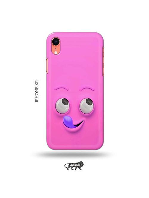 yummy face pink back cover compatible with iphone xr - 19031696 - Very Small Image - 1