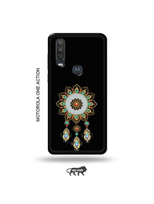 tweakymod designer printed hard case | jeweller dream catcher back cover compatible with motorola one action - 19032417 - Very Small Image - 1