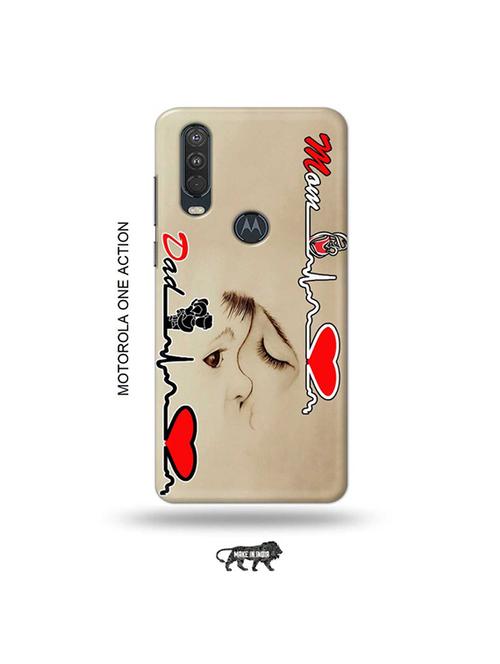 tweakymod designer printed hard case | mom dad back cover compatible with motorola one action - 19032420 - Very Small Image - 1
