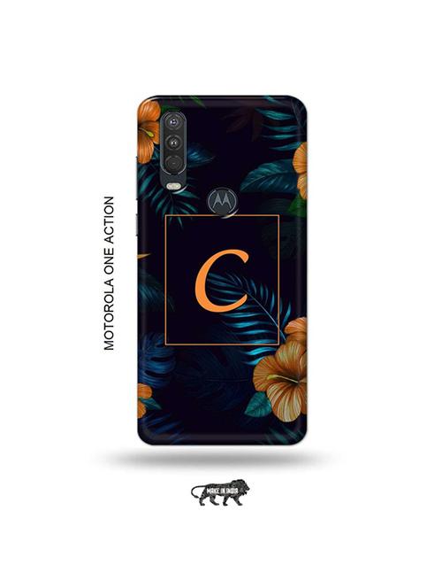 tweakymod designer printed hard case | floral c back cover compatible with motorola one action - 19032487 - Very Small Image - 1