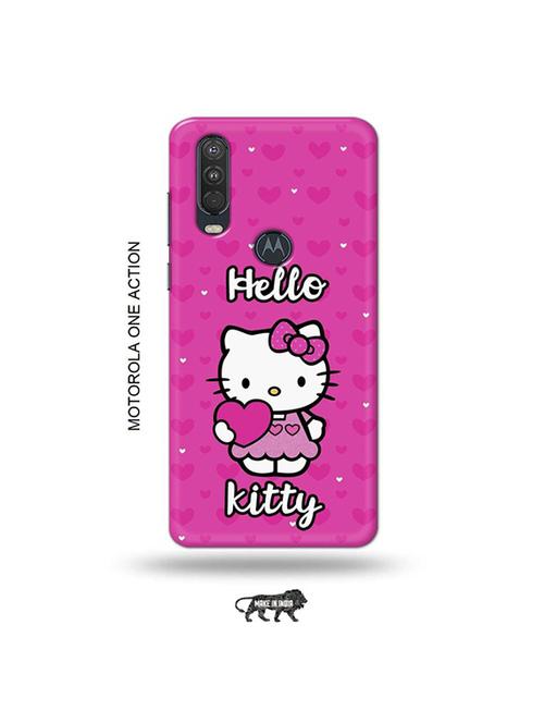 tweakymod designer printed hard case | hello kitty back cover compatible with motorola one action - 19032512 - Very Small Image - 1