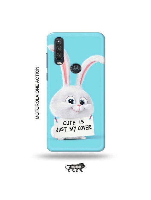 tweakymod designer printed hard case | cute is my cover back cover compatible with motorola one action - 19032517 - Very Small Image - 1