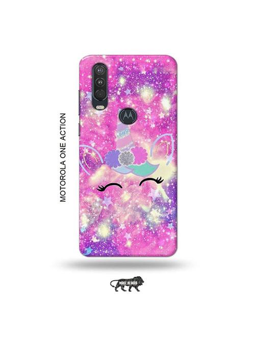 tweakymod designer printed hard case | unicorn back cover compatible with motorola one action - 19032522 - Very Small Image - 1