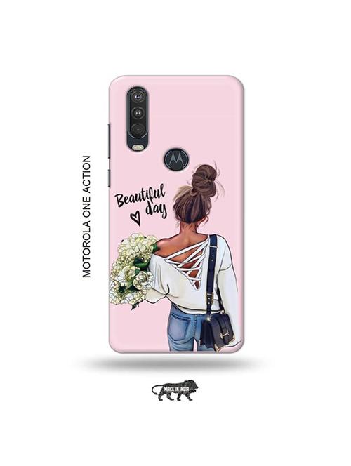 tweakymod designer printed hard case | beautiful day back cover compatible with motorola one action - 19032523 - Very Small Image - 1
