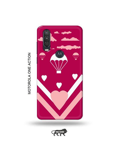 tweakymod designer printed hard case | parachute love back cover compatible with motorola one action - 19032532 - Very Small Image - 1