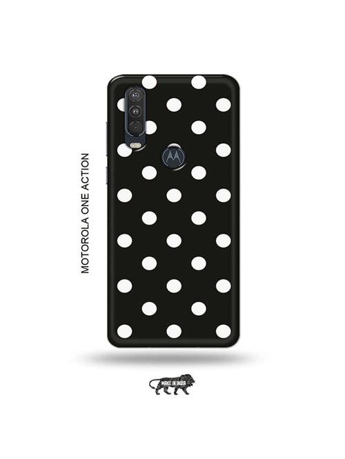 tweakymod designer printed hard case | polka dots back cover compatible with motorola one action - 19032571 - Very Small Image - 1