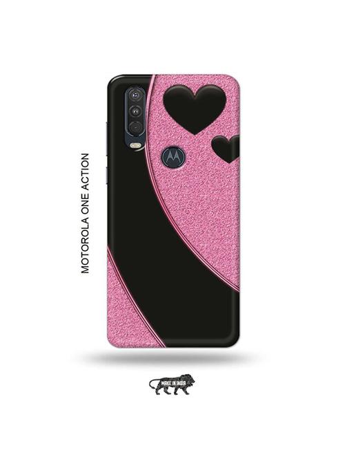 tweakymod designer printed hard case | hearts back cover compatible with motorola one action - 19032572 - Very Small Image - 1