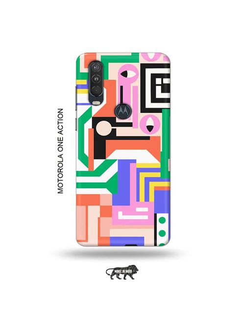 tweakymod designer printed hard case | hologram boxes back cover compatible with motorola one action - 19032585 - Very Small Image - 1
