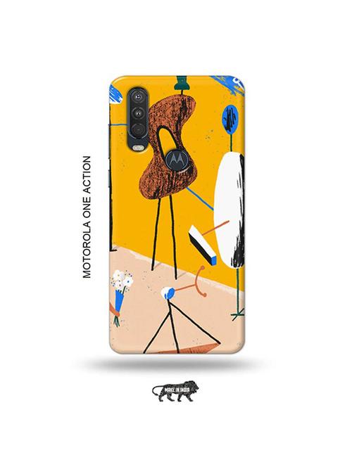 tweakymod designer printed hard case | tribal art back cover compatible with motorola one action - 19032586 - Very Small Image - 1