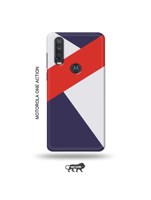 tweakymod designer printed hard case | colour strips back cover compatible with motorola one action - 19032588 - Very Small Image - 1