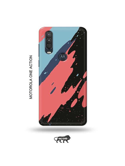 tweakymod designer printed hard case | abstract colour back cover compatible with motorola one action - 19032589 - Very Small Image - 1