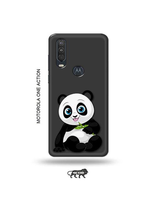 tweakymod designer printed hard case | cute panda back cover compatible with motorola one action - 19032590 - Very Small Image - 1