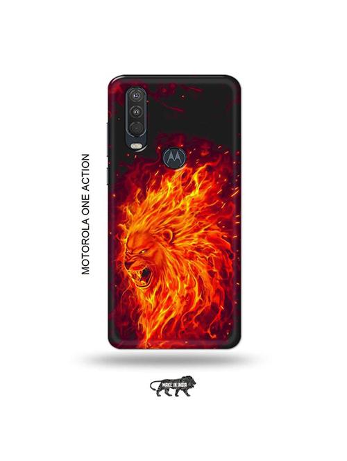 firry lion back cover compatible with motorola one action - 19032597 - Very Small Image - 1