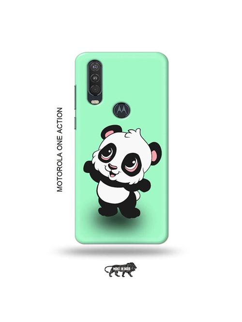 tweakymod designer printed hard case | panda back cover compatible with motorola one action - 19032612 - Very Small Image - 1