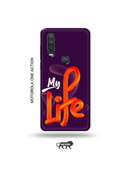 tweakymod designer printed hard case | my life back cover compatible with motorola one action - 19032634 - Very Small Image - 1