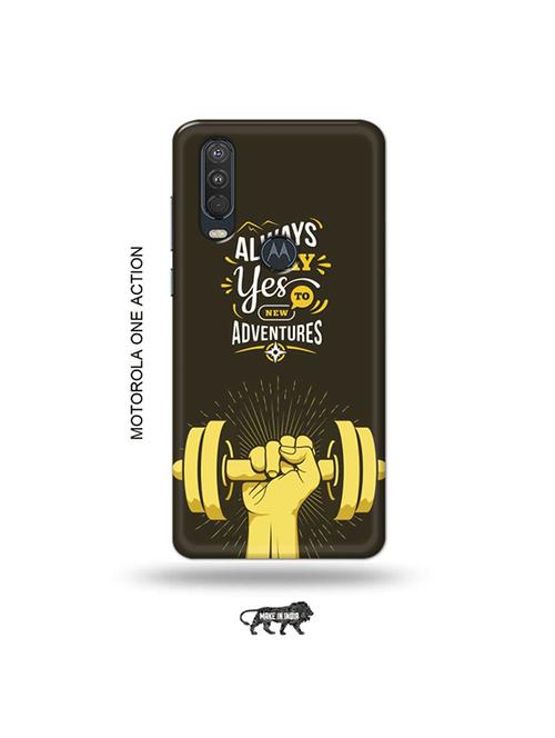 tweakymod designer printed hard case | always say yes back cover compatible with motorola one action - 19032646 - Very Small Image - 1