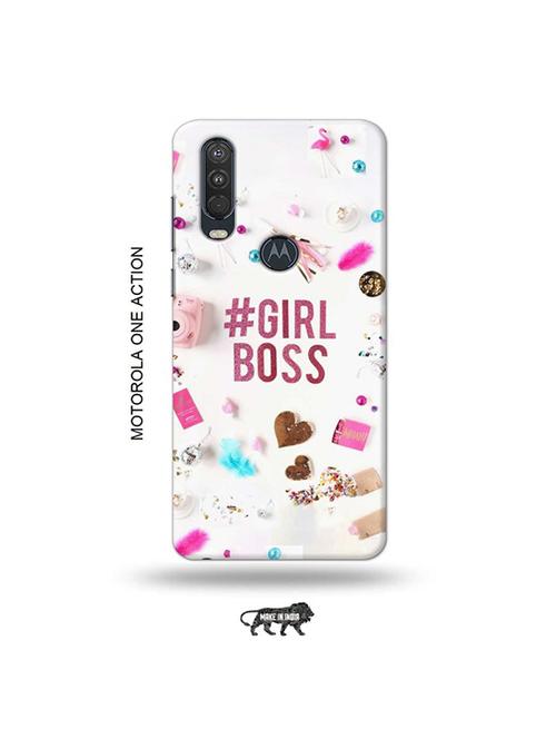 tweakymod designer printed hard case | #girl_boss back cover compatible with motorola one action - 19032656 - Very Small Image - 1