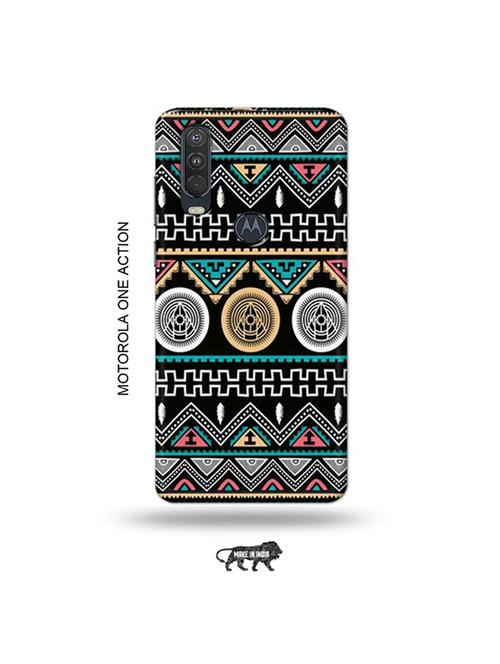 tweakymod designer printed hard case | kalankaari back cover compatible with motorola one action - 19032667 - Very Small Image - 1