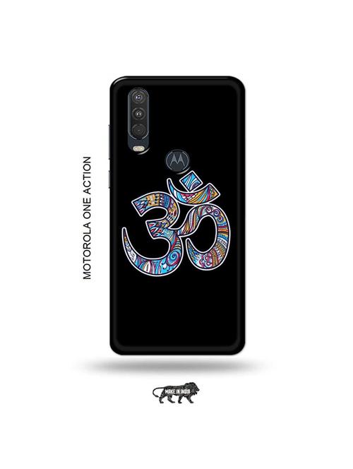 tweakymod designer printed hard case | om back cover compatible with motorola one action - 19032683 - Very Small Image - 1