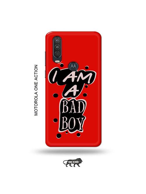 tweakymod designer printed hard case | bad boy back cover compatible with motorola one action - 19032719 - Very Small Image - 1