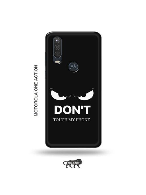 tweakymod designer printed hard case | don't touch my phone back cover compatible with motorola one action - 19032726 - Very Small Image - 1
