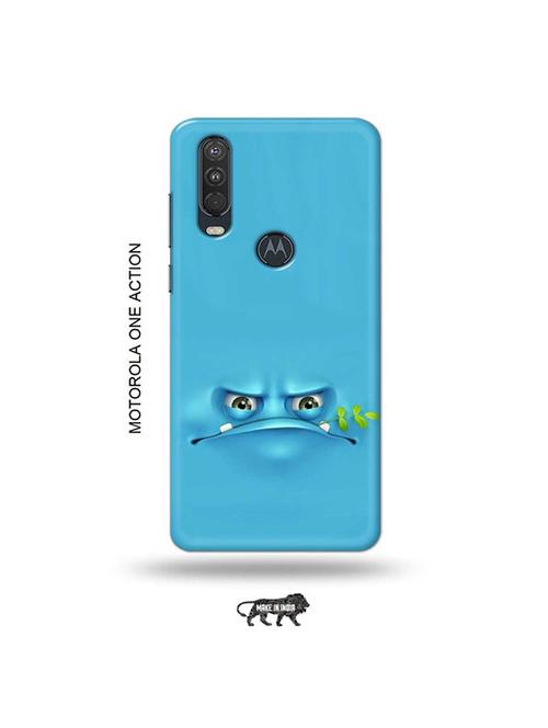 tweakymod designer printed hard case | angry face back cover compatible with motorola one action - 19032740 - Very Small Image - 1