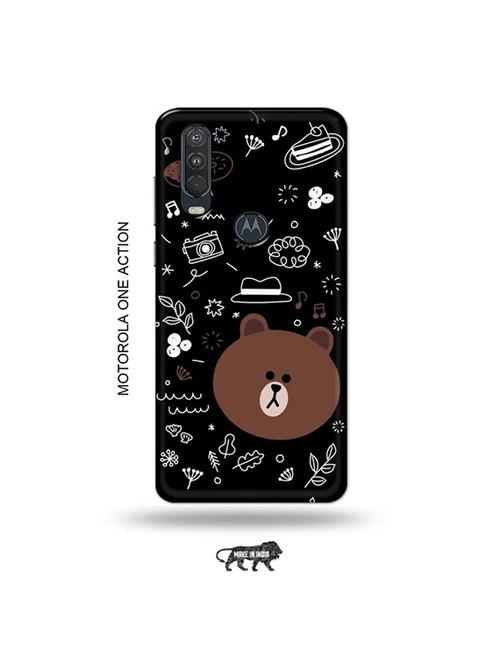 tweakymod designer printed hard case | teddy back cover compatible with motorola one action - 19032756 - Very Small Image - 1