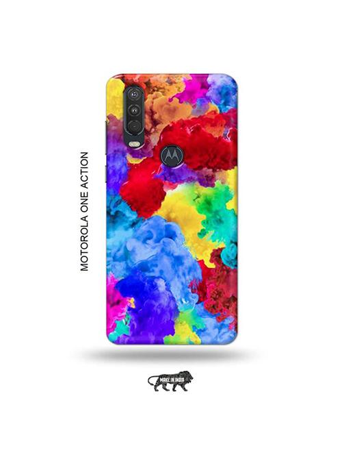 colour holi back cover compatible with motorola one action - 19032799 - Very Small Image - 1