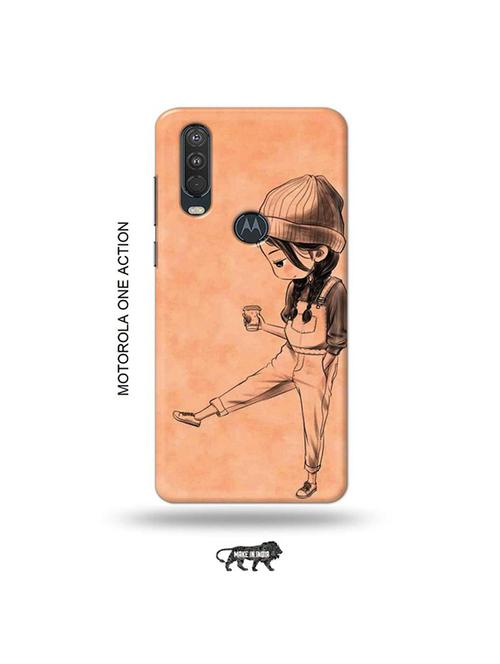 tweakymod designer printed hard case | kiddo girl back cover compatible with motorola one action - 19032807 - Very Small Image - 1
