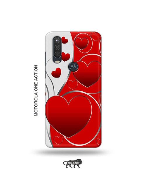 tweakymod designer printed hard case | love design back cover compatible with motorola one action - 19032838 - Very Small Image - 1