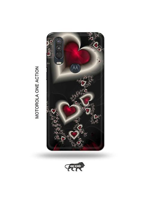 tweakymod designer printed hard case | love design back cover compatible with motorola one action - 19032839 - Very Small Image - 1