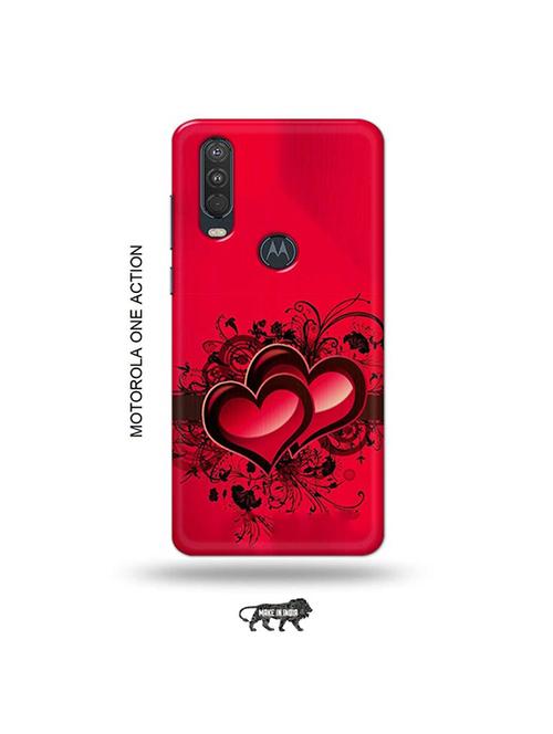 tweakymod designer printed hard case | love design back cover compatible with motorola one action - 19032843 - Very Small Image - 1