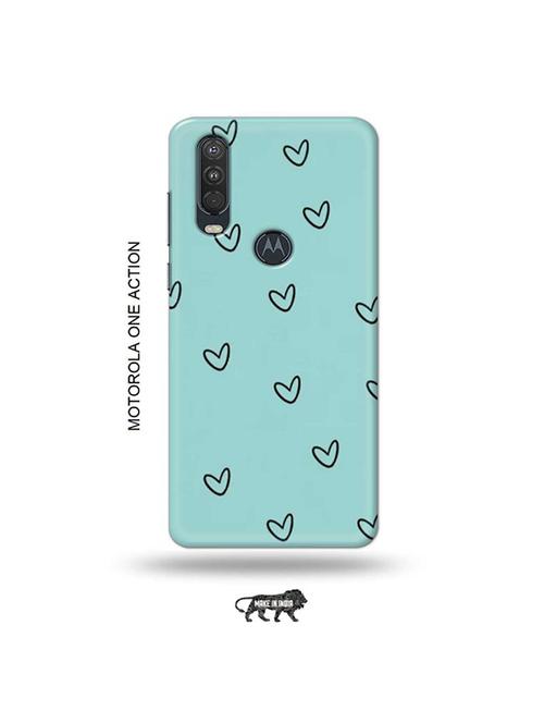 tweakymod designer printed hard case | hearts back cover compatible with motorola one action - 19032848 - Very Small Image - 1