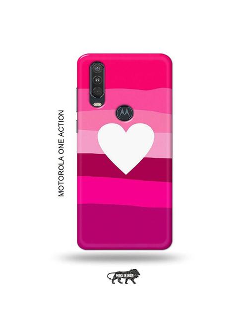 tweakymod designer printed hard case | heart back cover compatible with motorola one action - 19032855 - Very Small Image - 1