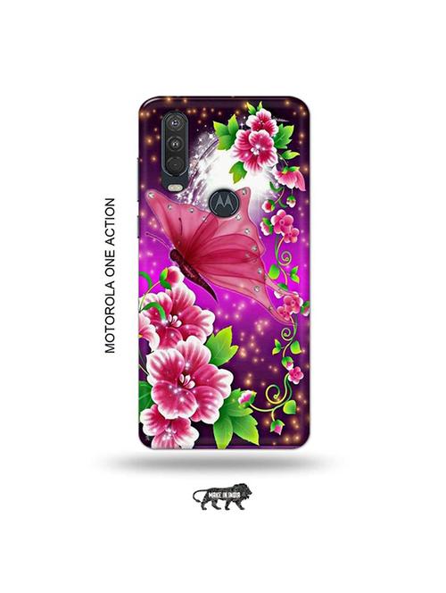 tweakymod designer printed hard case | flowers back cover compatible with motorola one action - 19032866 - Very Small Image - 1