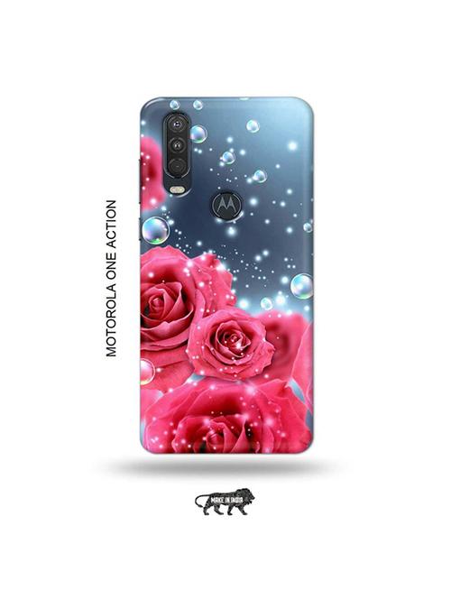 flowers back cover compatible with motorola one action - 19032870 - Very Small Image - 1
